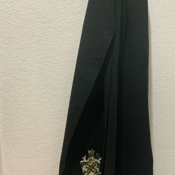 The Scotch House 100% Wool Lambswool black Scarf 12”x72” vintage - Picture 9 of 13